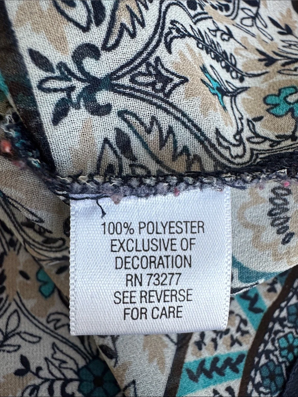 Croft & Barrow Geo Floral Boho tunic - Picture 7 of 9